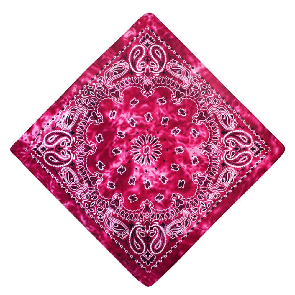 Haarband Quadratischer Schal Tie Dye Bandana Radfahren Outdoor Hip Hop Paisley Stirnband Hip Hop Headwea wein rot