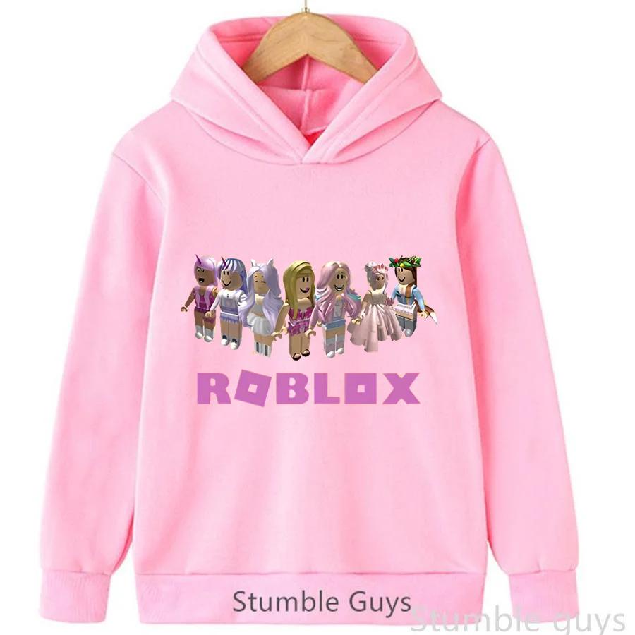 Kinder Roblox 3-12J Herbst Sweatshirt Mode Hoodie 3D Spielcharakter Druck Jungen Mädchen Freizeit Sportbekleidung 130 white