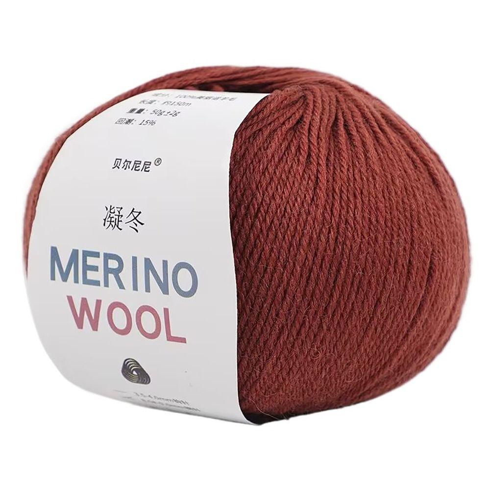 Morandi Farbe Makramee Seil Merino Strickgarn Knäuel Reine Wolle Garn für Schal Mantel Babydecke DIY ziegelrot