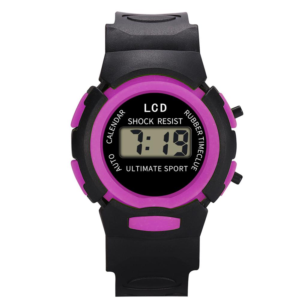 (Beamer)Kinder Mädchen Analog Digital Sport LED Elektronische Wasserdichte Armbanduhr Neu One Size rot