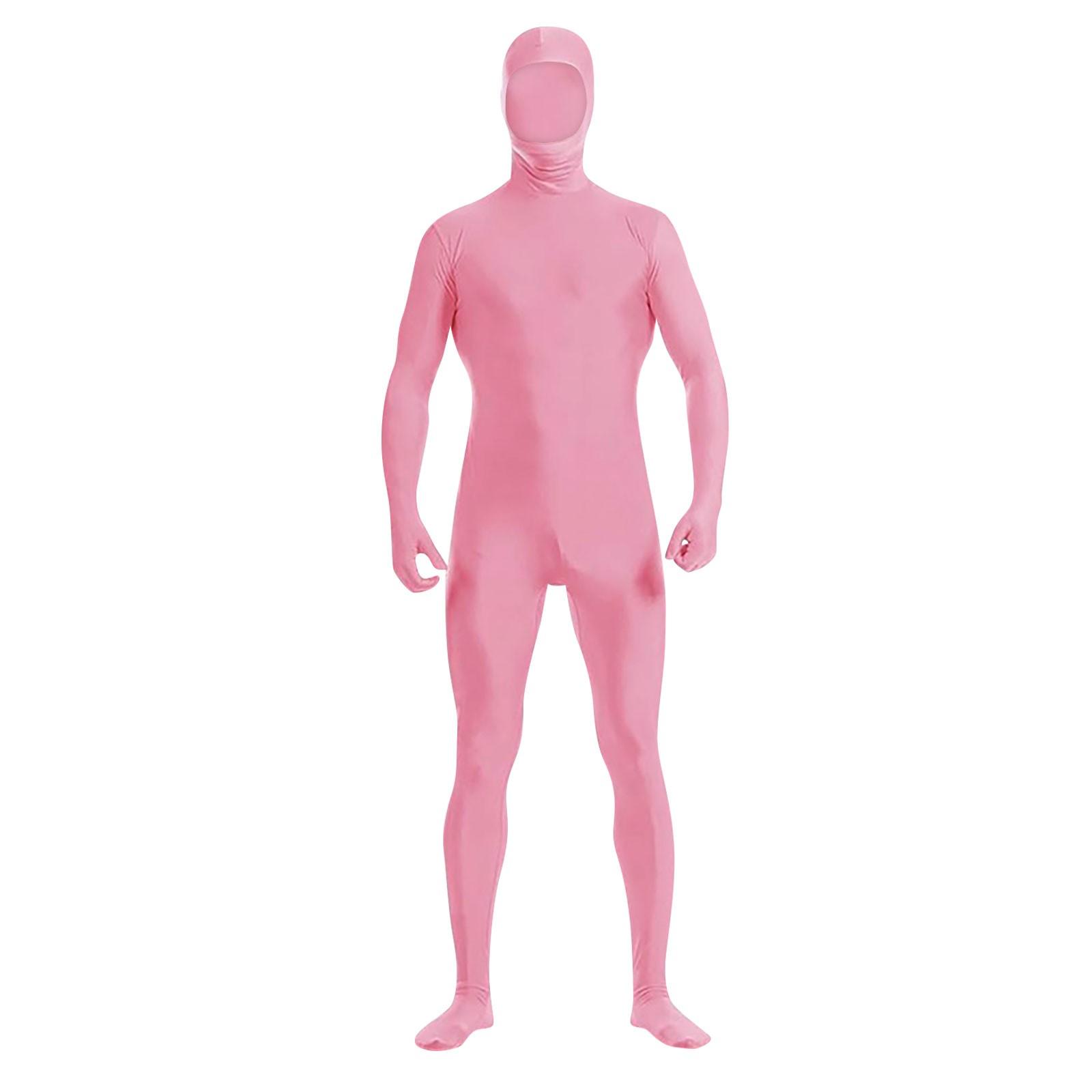 Zentai Anzug Cosplay Turnanzug Ganzkörperbody Green Screen Anzug Halloween Kostüme 170 rosa
