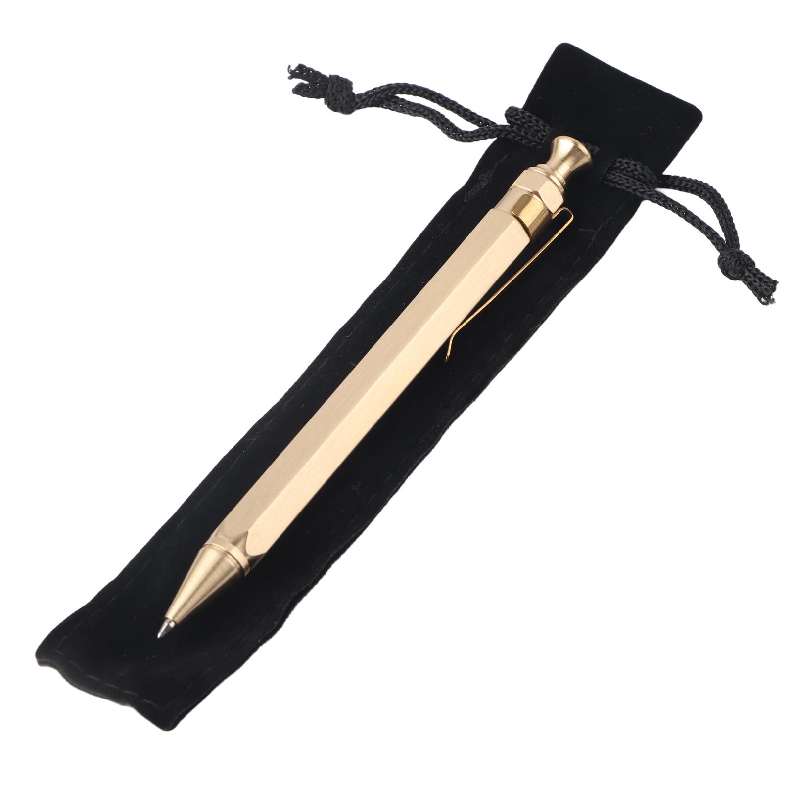 1PC Kupfer Messing Stift Feder Kugelschreiber Schreiben Schreibwaren Bürobedarf