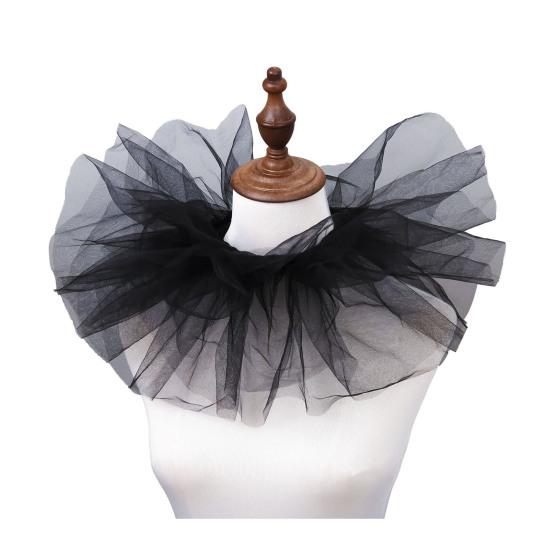Abnehmbarer Puffiger Mesh Falscher Kragen Clown Zirkus Hemdkragen Business Hochzeiten Partys Cosplay Accessoires