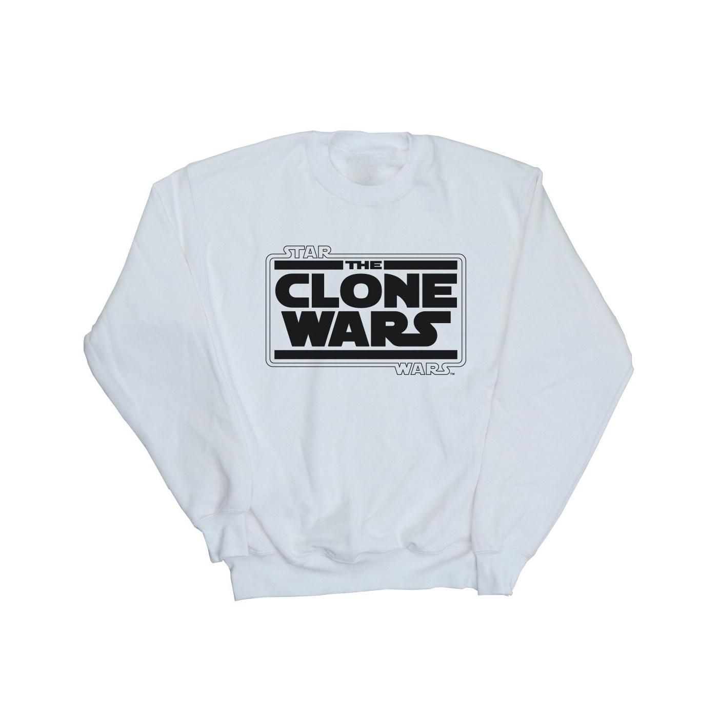 Star Wars Damen/Damen Clone Wars Logo Sweatshirt L weiß
