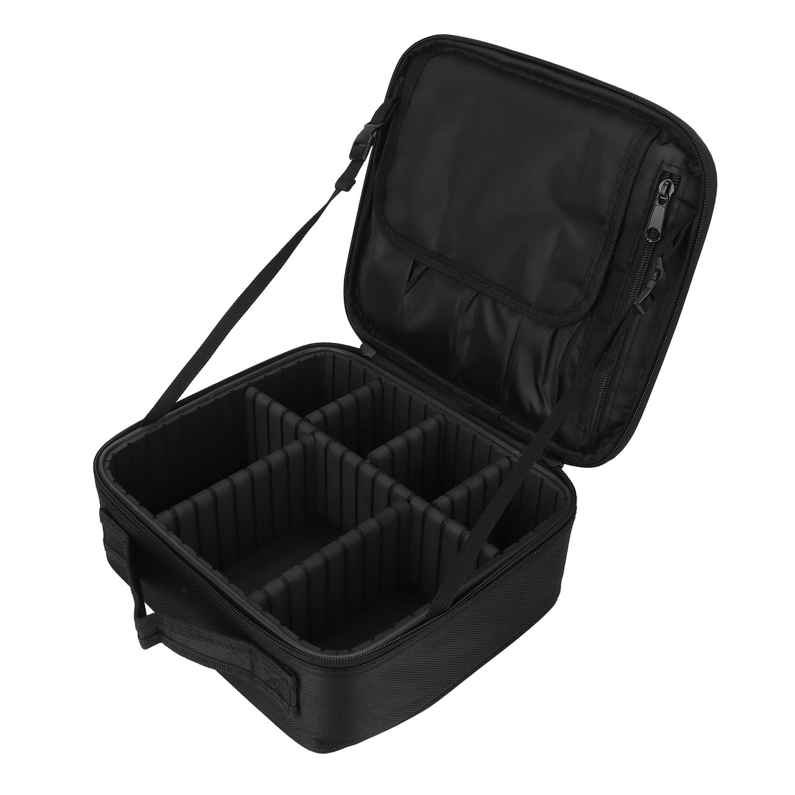 Makeup Train Case Mehrzweck Reise-Make-up-Koffer mit verstellbaren Trennwänden für Frauen und Mädchen Schwarz