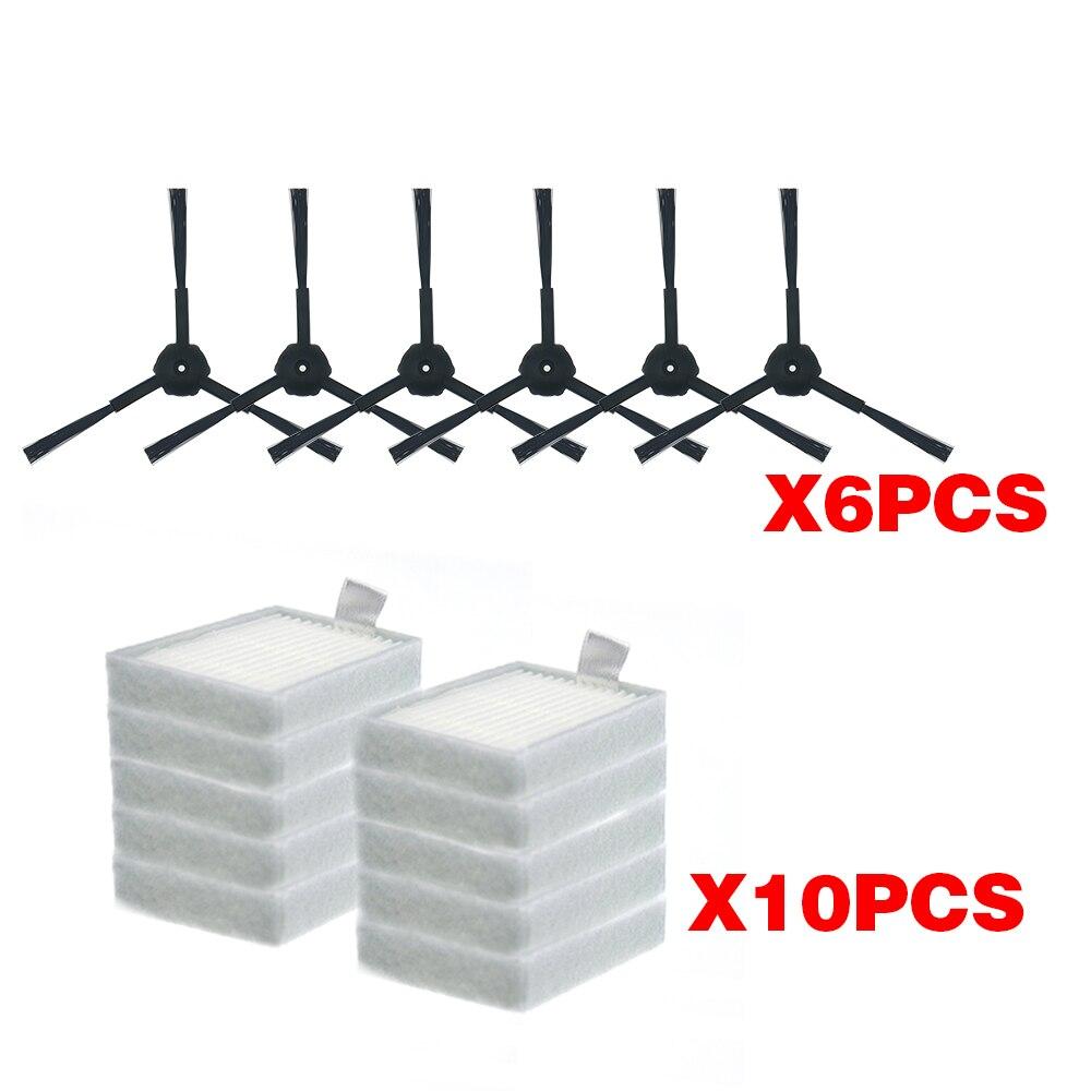 HEPA-Filter für iLife v5 v5s V3 V3s v5pro V50 V55 x5 v5s pro, Staubsauger Roboter Reiniger Teile Seitenbürste Primär Staub Filter Mopp