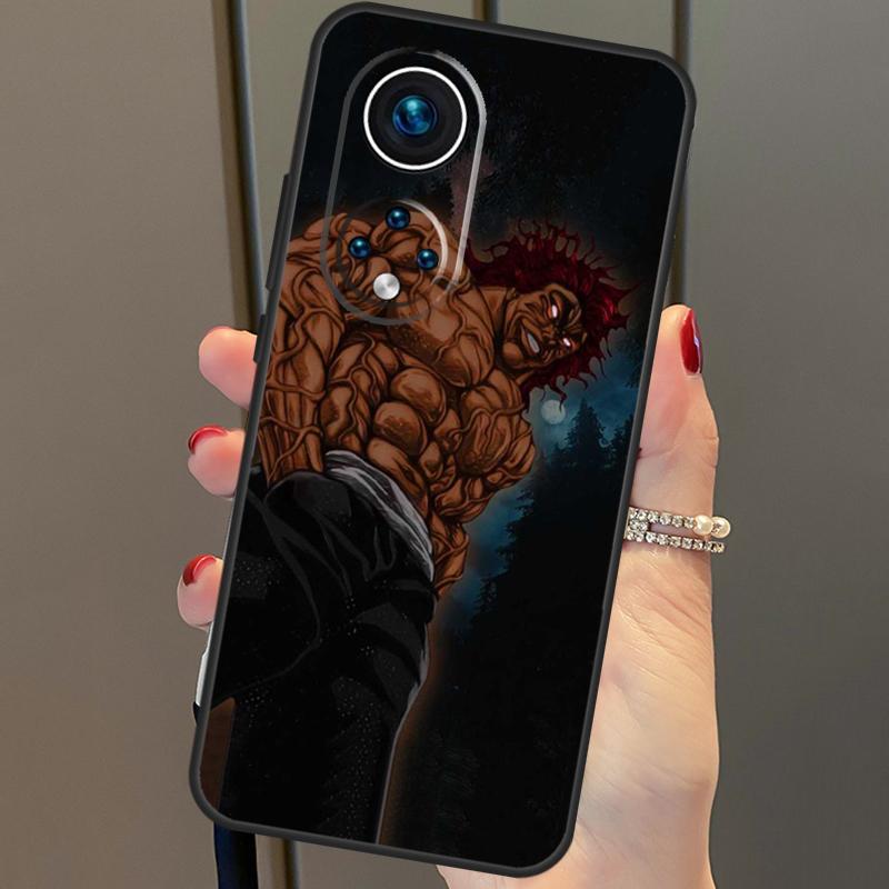 BAKI Hanma Yujiro Anime-Abdeckung für Honor 50 Lite Fall für Huawei P20 P30 P40 Pro Nova 9 5T P Smart 2021 8X 9X 10i Huawei P20 Pro