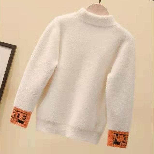 Kinder Pullover Winter Junge Mädchen Dicke Kind Rollkragen Shirts Solide Hohe Kragen Pullover Pullover 110