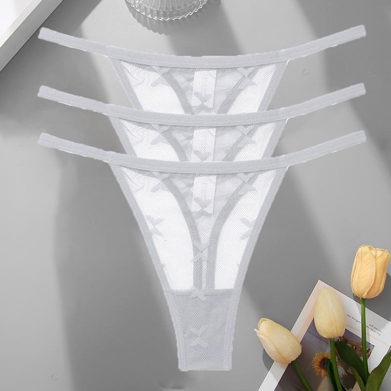 3 Teile/satz Perspektive frauen Höschen Mesh G-String Unterwäsche Frauen Nahtlose Tanga Weibliche Unterhose Dessous Dessous S-XL XL