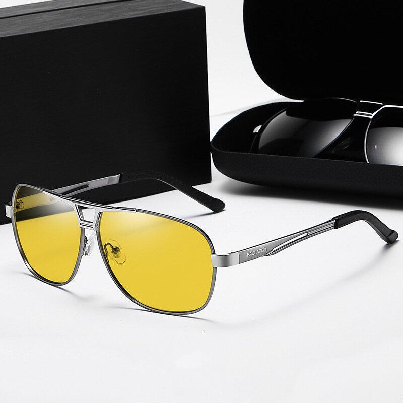 Herren Photochrome Sonnenbrille Autofahren Vintage Schwarz Pilot nicht polarisierte Sonnenbrille UV400