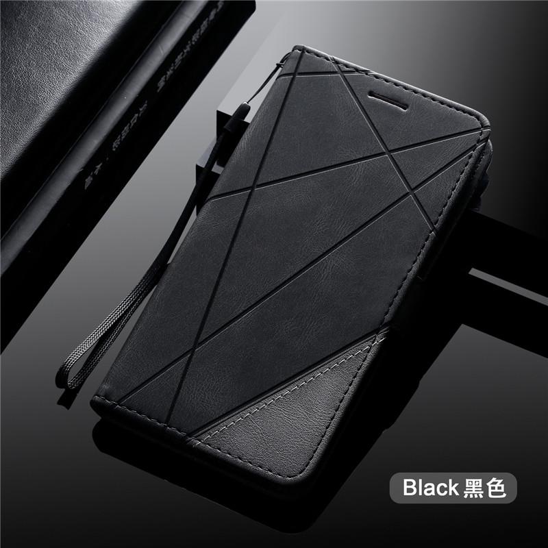 Redmi Note 8T Hülle auf Für Coque Xiaomi Redmi Note 8 Hülle Flip Lederhülle na für Funda Xiaomi Redmi Note 8T 8 T Hüllen Etui Redmi Note 8T&Case & Strap schwarz