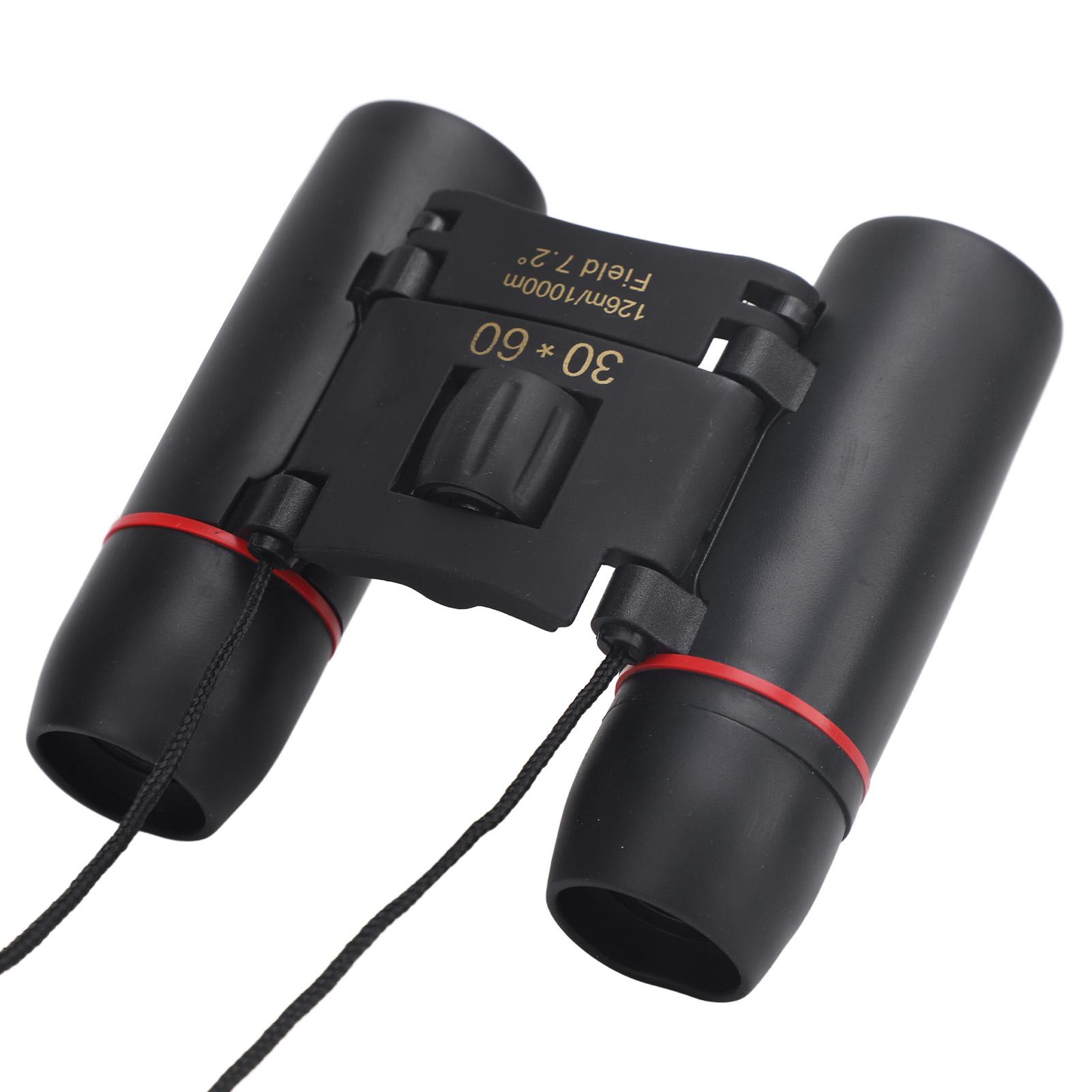 30x60 Klapp Fernglas für Erwachsene Kinder Aluminium Legierung Gummi HD Leichte Kompakte Fernglas für
