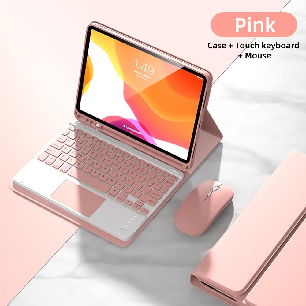 Hülle mit Tastatur für iPad Air 11 13 2024, für iPad 10.2 7/8/9. 10. Generation, Air 4 5 10.9'' Pro 11 12.9 Hülle mit Bleistifthalter iPad Air 13 2024 M2