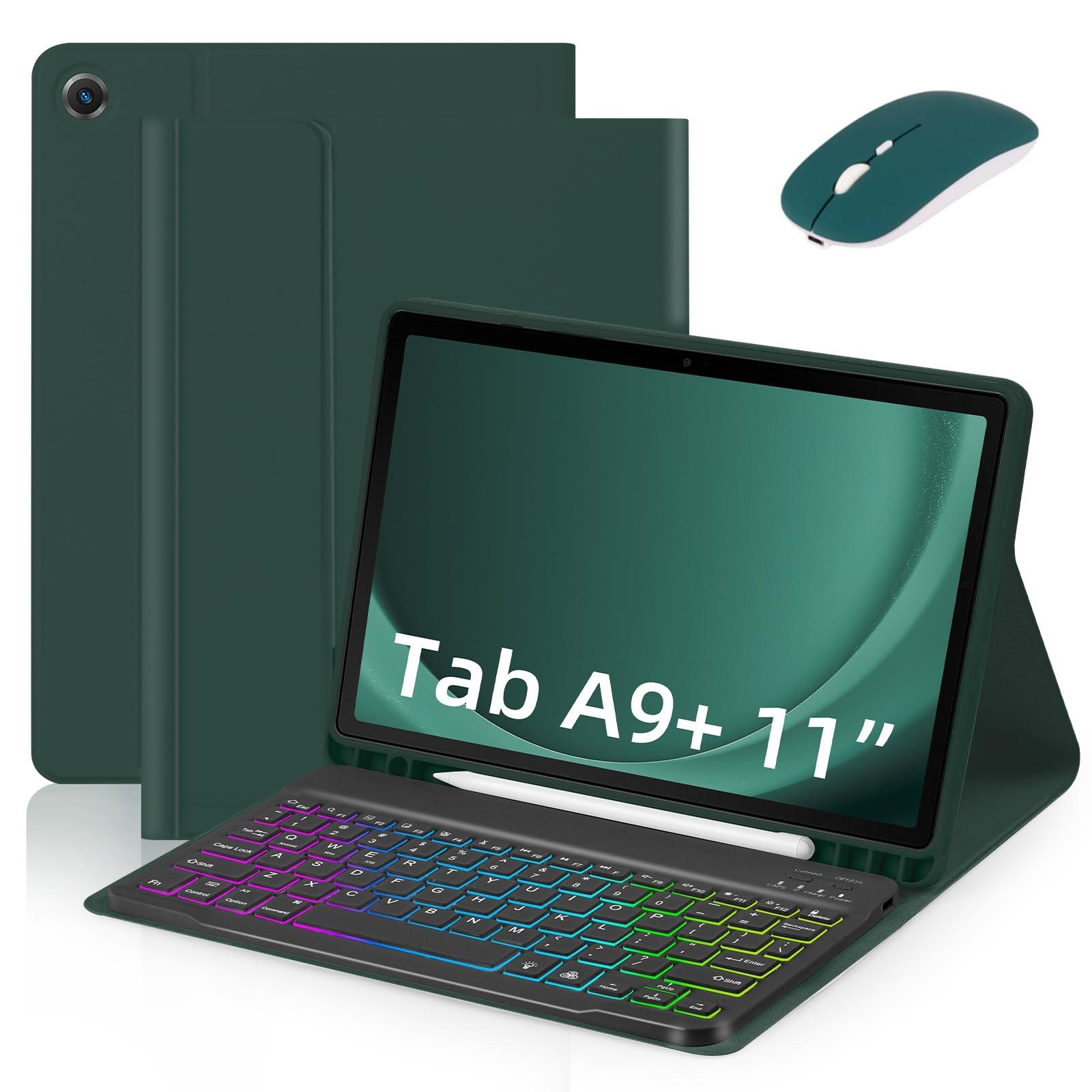 Für Samsung Galaxy A9 Plus 5G Tastatur Tablet Fall Verwandeln Sie Ihr Tablet in einen Laptop mit dunkelgrüne