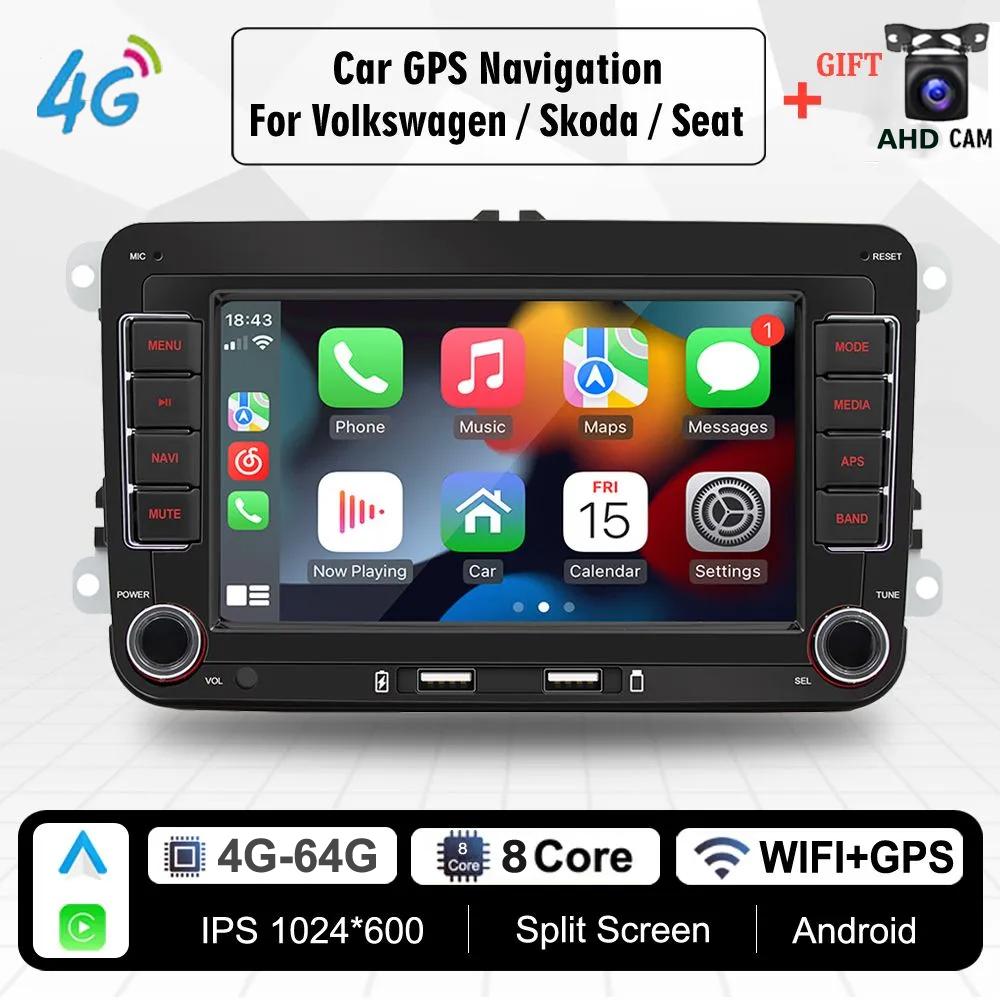Neue 2 Din 4G Autoradio Android 10 Multimedia Player Carplay Auto Für VW Volkswagen Golf Polo Tiguan Passat b7 b6 SEAT leon Skoda Octavia 2 + 32GB 4+64GB