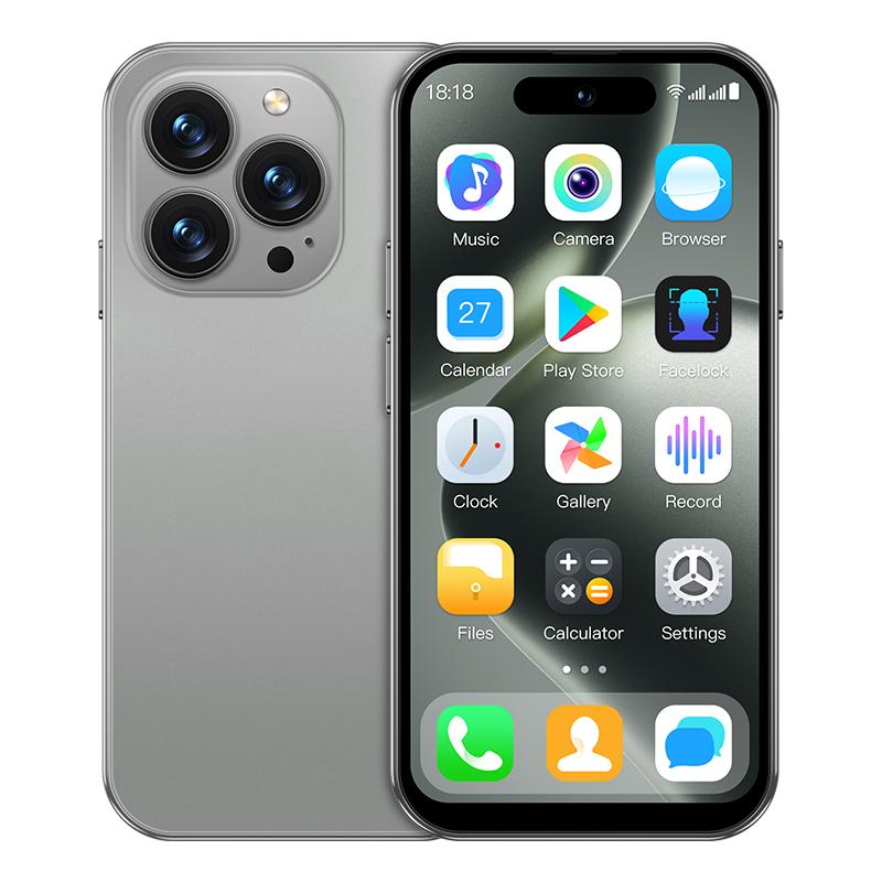 M16 PRO Mini 3G Smartphone 4,0 Zoll MTK6580M 2 GB RAM 16 GB ROM WCDMA 5 MP Rückkamera Dual-SIM-Karte Typ-C 2000 mAh Android-Mobiltelefon grau