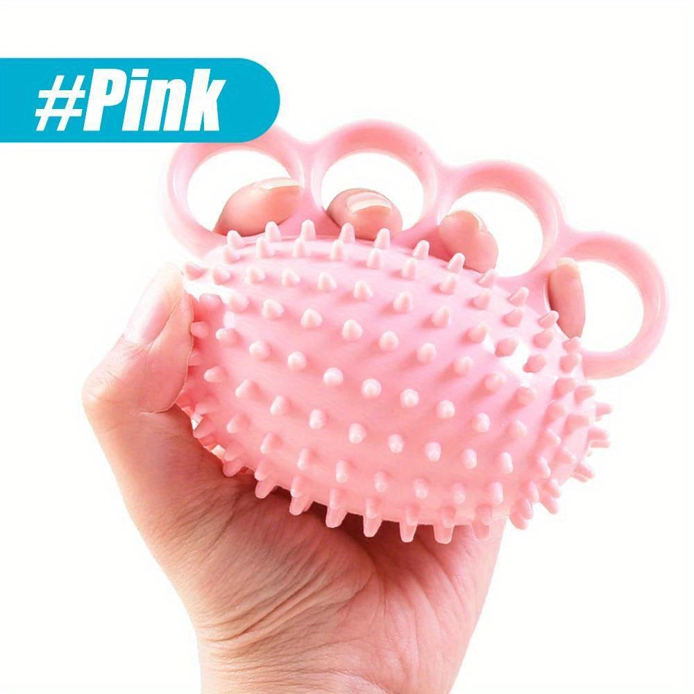 Igel-Griffkraftball, Fingertrainer, Hand-Fitnessgerät, Elastizitätsdruckball, Handkrafttrainingsgerät rosa