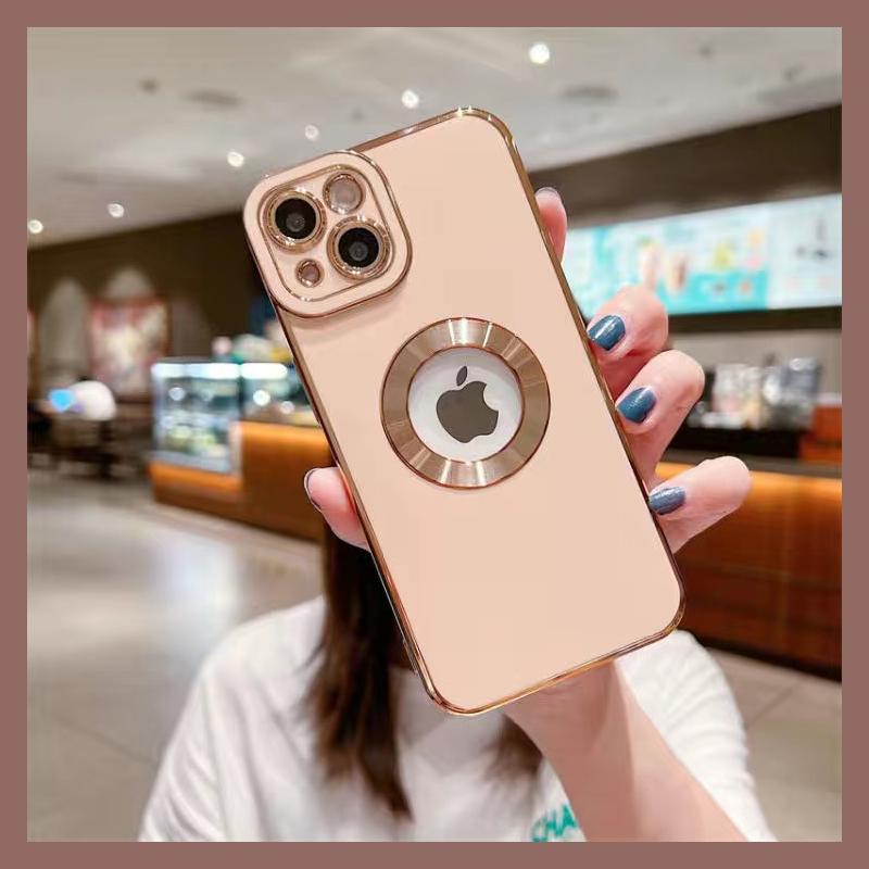 Luxus Mode Weiche Beschichtung Handyhüllen Für iPhone 15 14 13 12 11 Pro Max Plus Ausgehöhlte Silikon Schutzhülle Zubehör For iPhone 15 brown