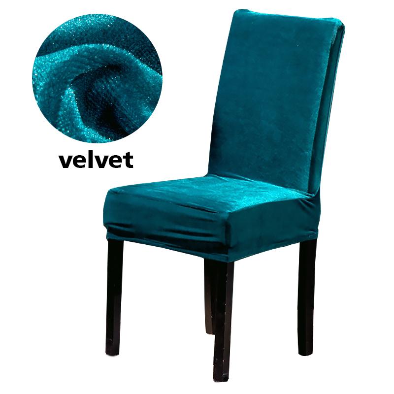 Stuhlhussen für Esszimmerstühle, samtig, weich, Stretch-Schonbezüge, staubdicht, Sitzbezug für Hochzeit, Hotel, Küche, Bankett, Wohnzimmer, abnehmbar Universal königsblau