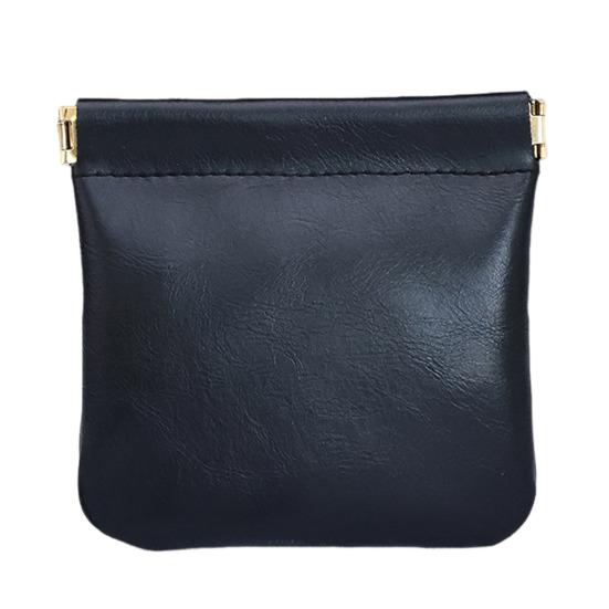 Mini-Kosmetiktasche aus Kunstleder, wasserdicht, elegant, Magnetverschluss, tragbar, multifunktional, für Damen, Lippenstift, Make-up, Damenbinden, Münzen, Geldbörse, Geschenk 1pc 12cm schwarz