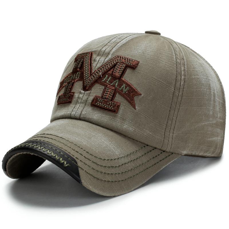 [NORTHWOOD]M Brief Baseball Cap Männer Frauen Snapback Caps Baumwolle Sommer Cap Dad Cap Trucker Hut 55-60cm armee grüne