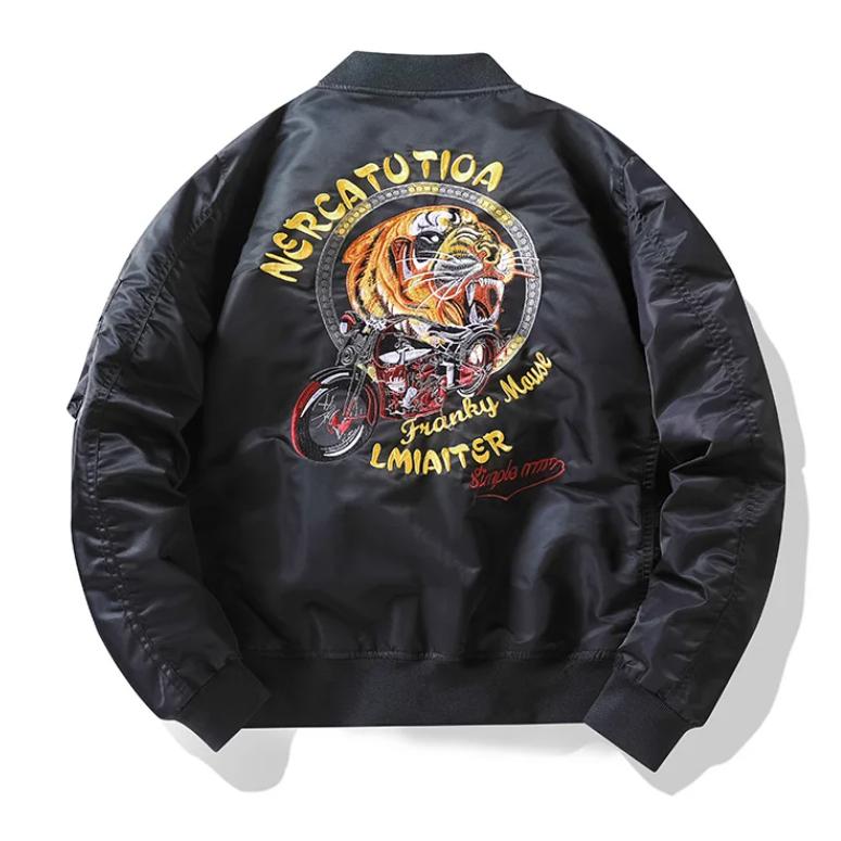 Herrenjacke Herbst Air Force Bomberjacke Herren Stickerei Baseball Uniform Freizeitjacke XXXL