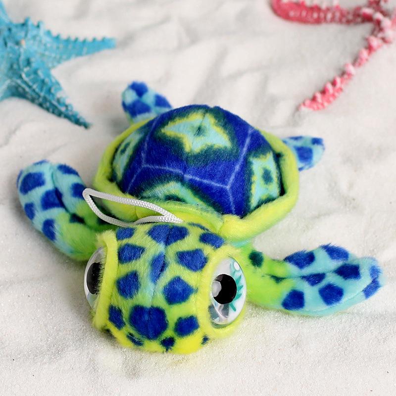 Cartoon Schildkröte Puppe Plüsch Spielzeug Bunte Schildkröte Große Augen Schildkröte Puppe 25*38cm（0.16kg） blau