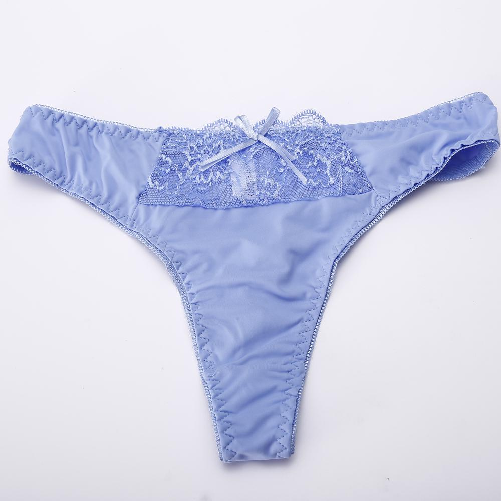 Frauen Nahtlose Höschen Solide Tanga Sexy Höschen Für Frauen G String Unterwäsche Dessous Plus Größe L blau