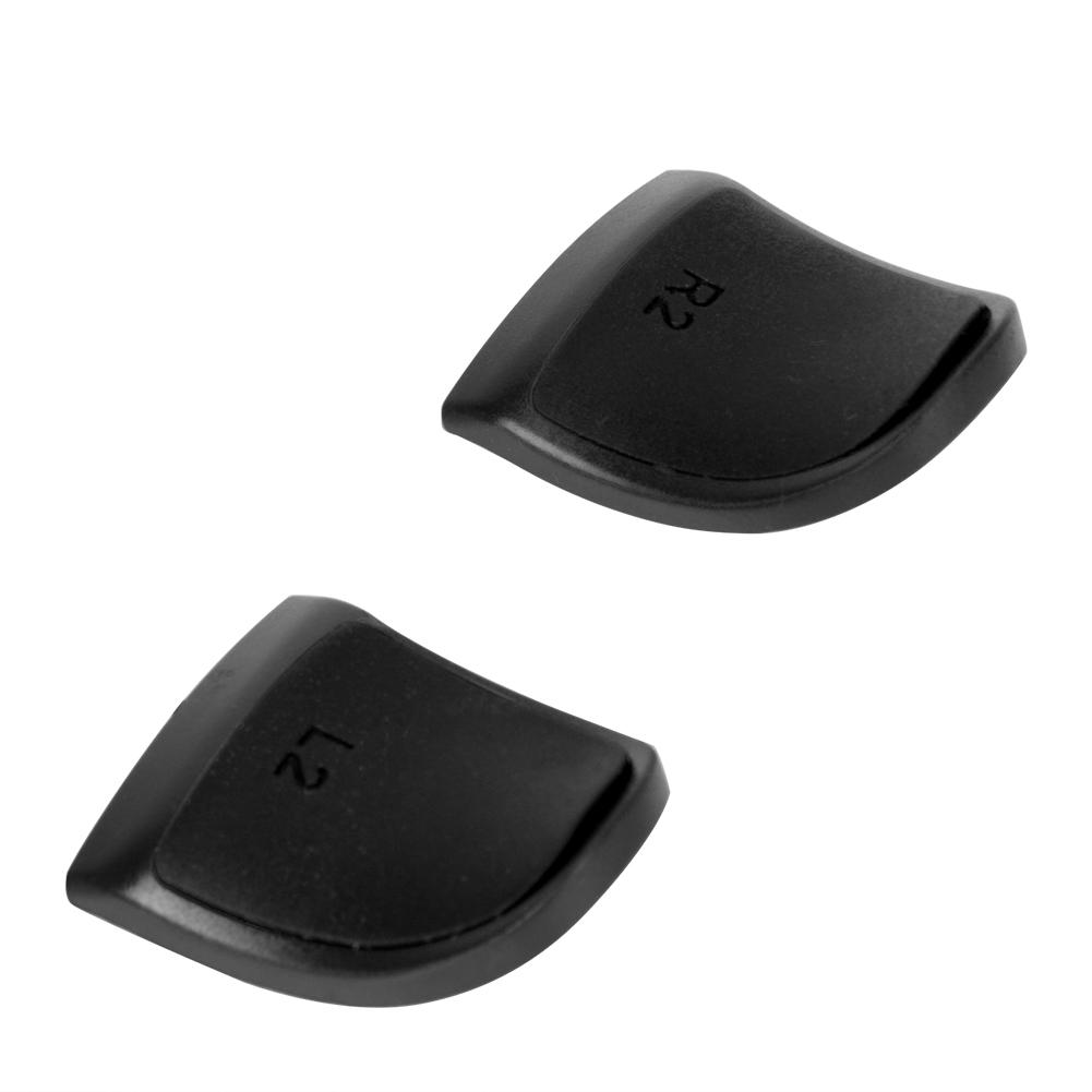 L2 R2 Erweiterte Griffe Soft Touch Controller Extender Tasten Erweiterung Trigger für PS4(Schwarz) schwarz