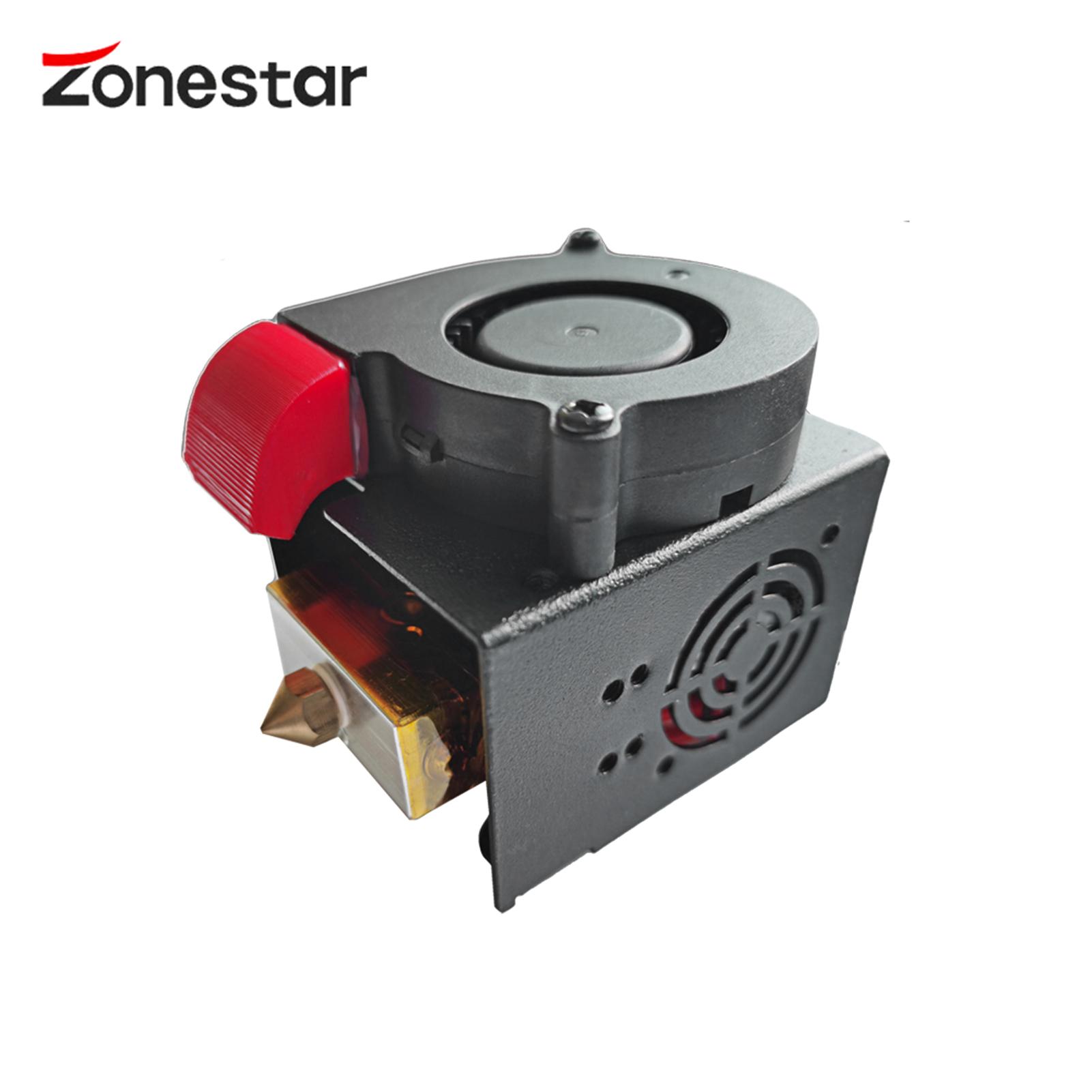 Zonestar 2IN1OUT Hotend 24V Druckkopf kompatibel mit Z8SZ8XZ9Z10 3D-Druckern für PLA ABS 24V schwarz