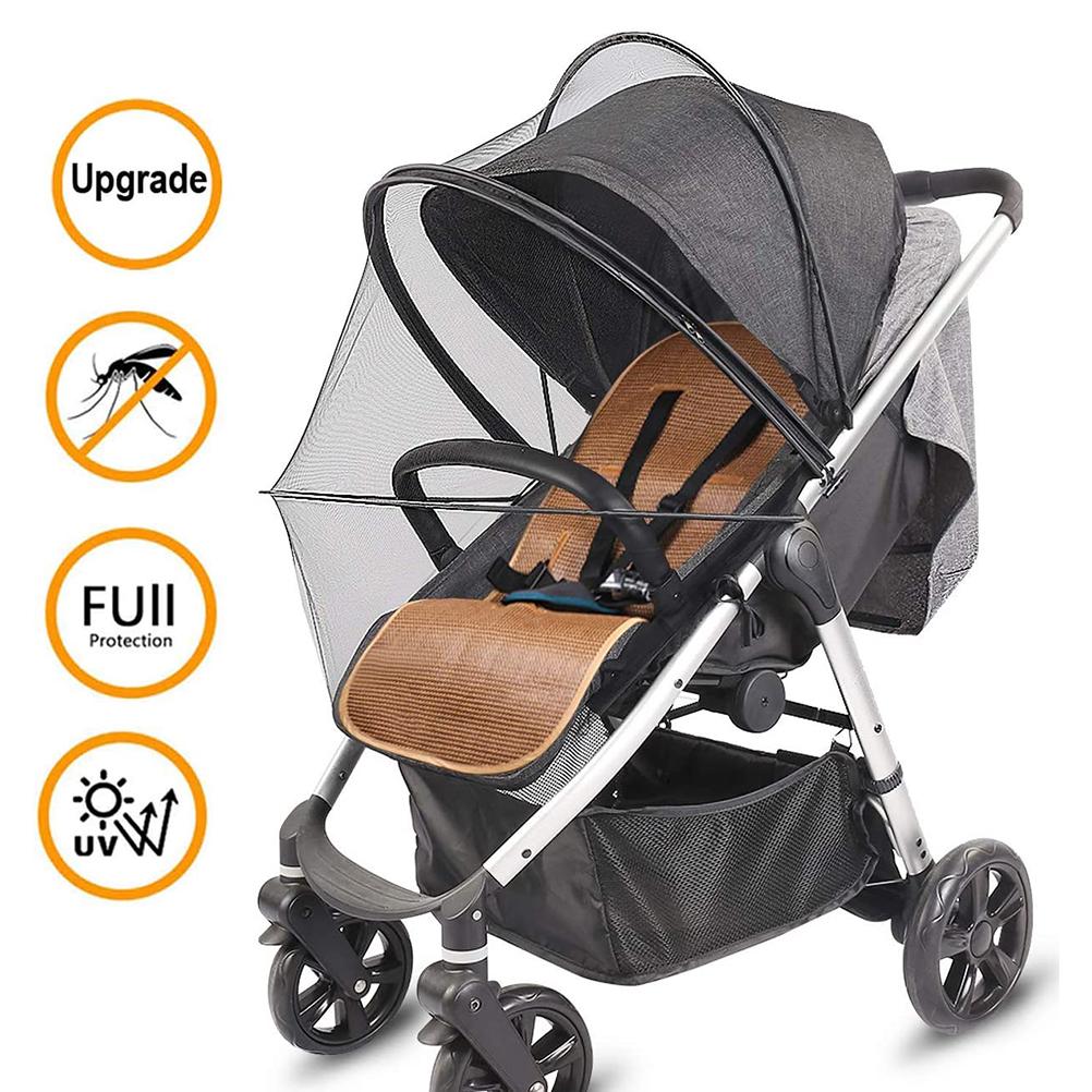 Universelles Moskitonetz Baby Kinderwagen Insektennetz mit Reißverschluss für Tragetasche Reisebett Kinderwagen