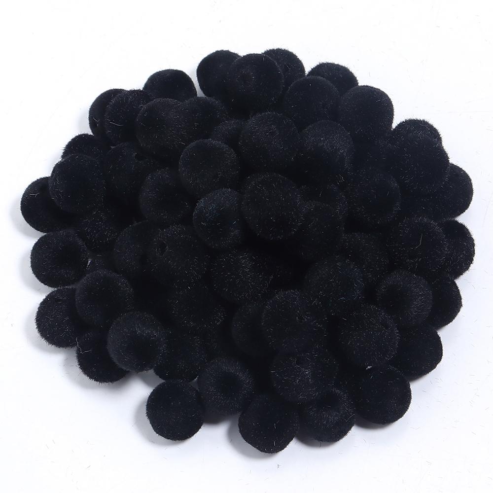 100 Stück/Los Tief Farbe Samt Oberfläche Harz Perlen Rund Lose Abstandshalter Perlen Für Schmuckherstellung DIY Armband Halskette Zubehör schwarz