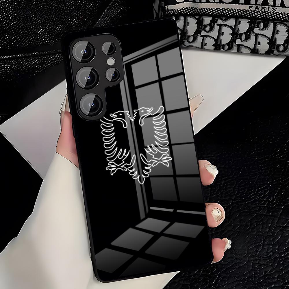 Albanien Albaner Flagge Handyhülle Für Samsung S26 S25 Plus S20 S20 Plus S22 Ultra S23 FE S21 Plus S21 Ultra Glasabdeckung Samsung S20