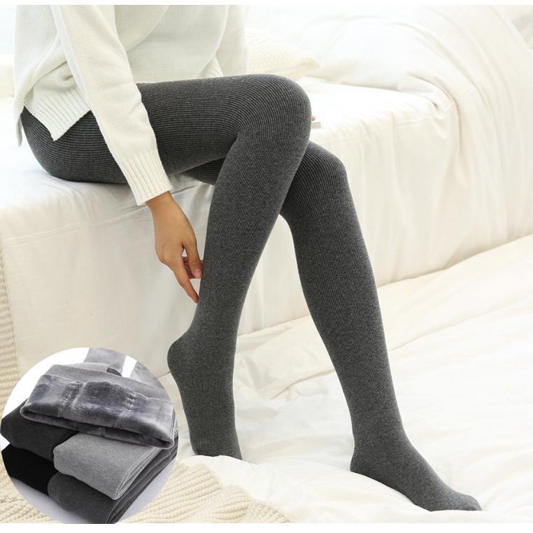 Winter-Baumwolle, flacher Samt, dicke Damen-Leggings, sexy Leggings, warme Leggings esche grau
