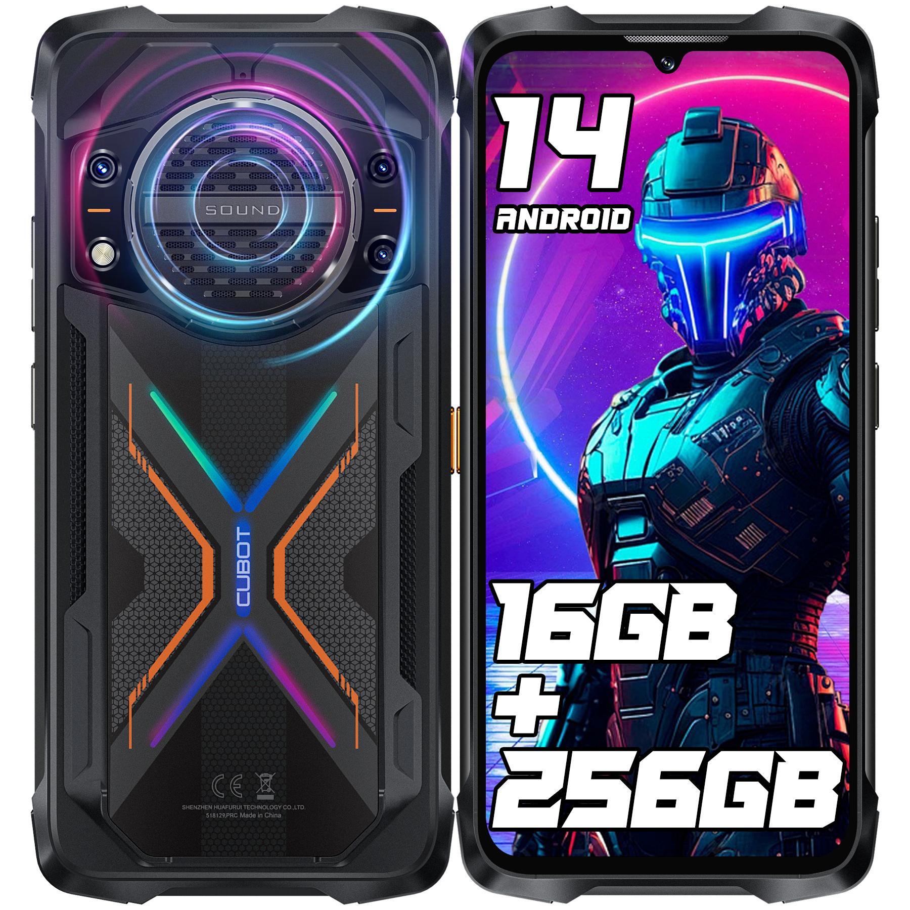 CUBOT Kingkong Power 3 Smartphone - 16GB+256GB, 6,72'' FHD+ 120Hz Smartphone, 123dB Lautsprecher, 10200mAh (33W) Telefon 100MP, Face ID/IP68/Dual-SIM/NFC/OTG schwarz