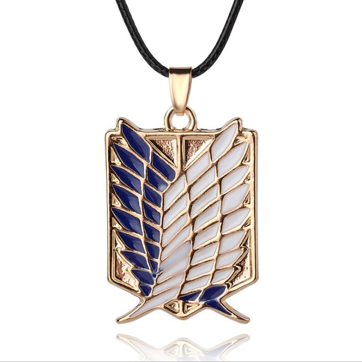 Hot Anime Shingeki No Kyojin Halskette Angriff auf Titan Halskette Wings of Liberty Anhänger Halsketten Cosplay Schmuck Collares gold