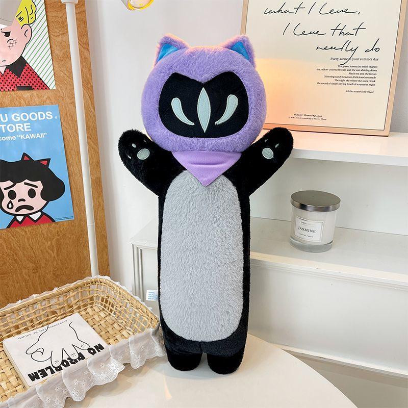 Neues großes 100cm Valorant Omen Schattenkatze Plüschtier Niedlicher Anime-Charakter Kuscheltier Weiches Kissen Kissen Raumdekor Geschenk