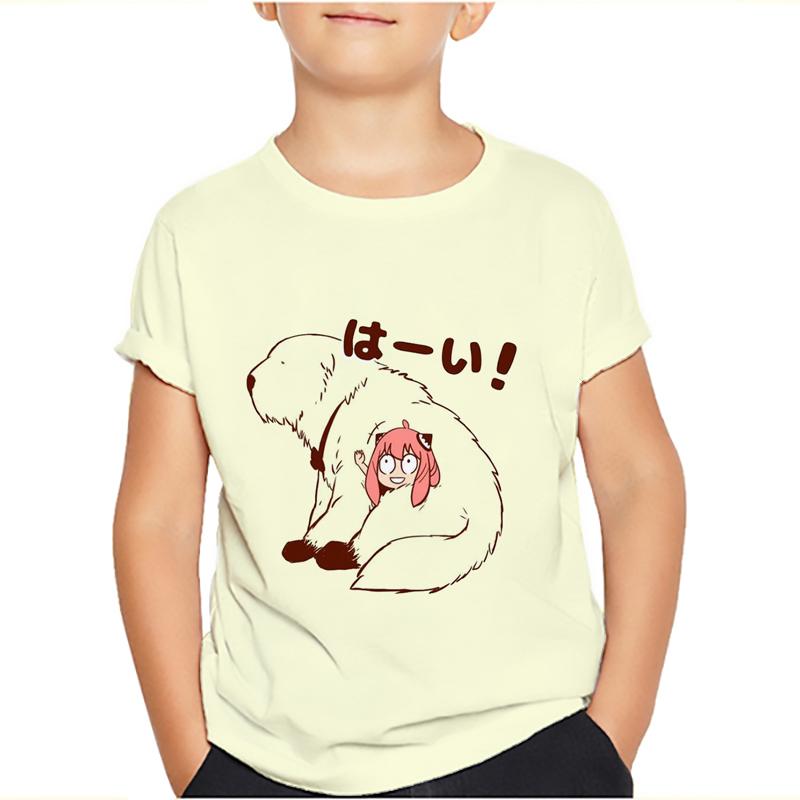 Spy x Familie T-Shirt Cartoon T-Shirts für Jungen Mädchen Lustiges T-Shirt Kinderkleidung Grafik T-Shirts Kinderkleidung 160 alizarin crimson