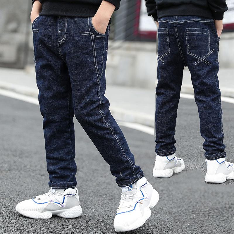 4-11 jahre Kinder Frühling Herbst Kleidung Jungen Jeans Hosen Kind Denim Lange Hosen Casual Hosen Junge Junge stretch Jeans 120 white