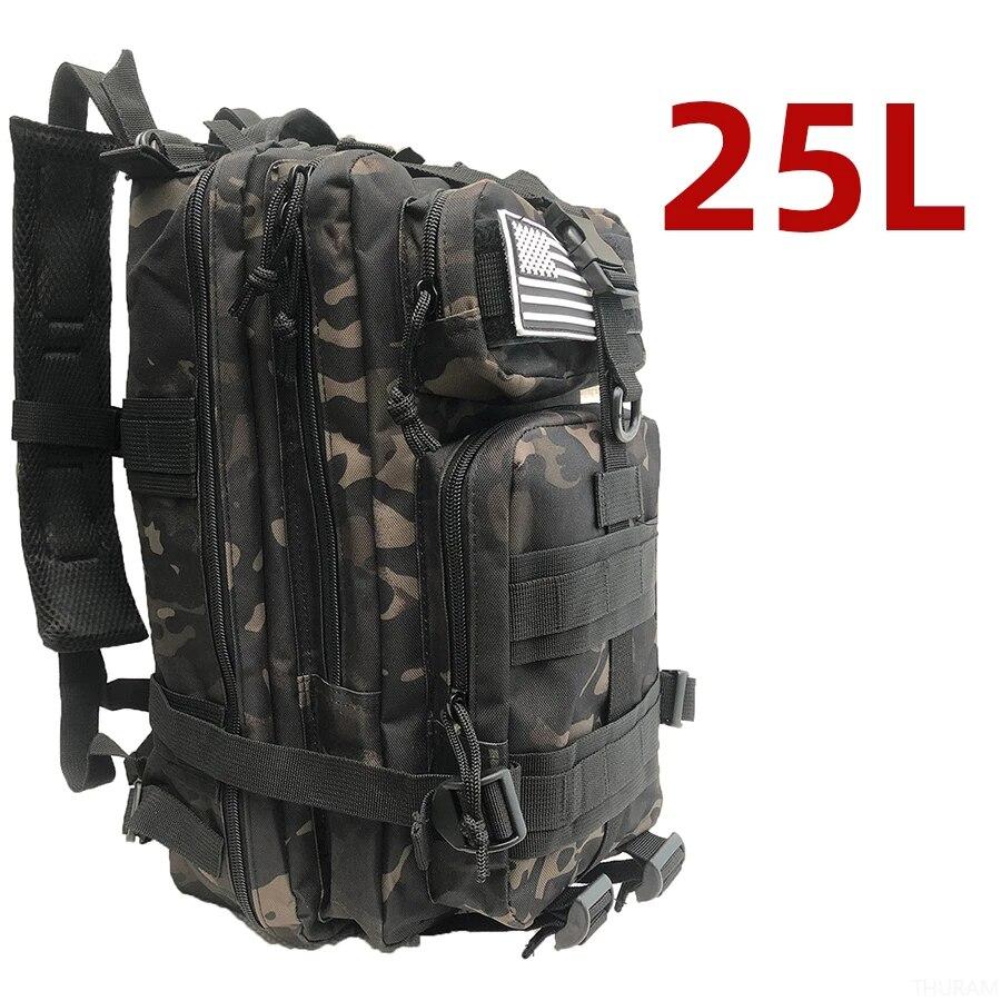 25L/50L 1000D Nylon Wasserdichte Trekking Angeln Jagd Tasche Rucksack Outdoor Militär Rucksäcke Taktische Sport Camping Wandern 25 Liters