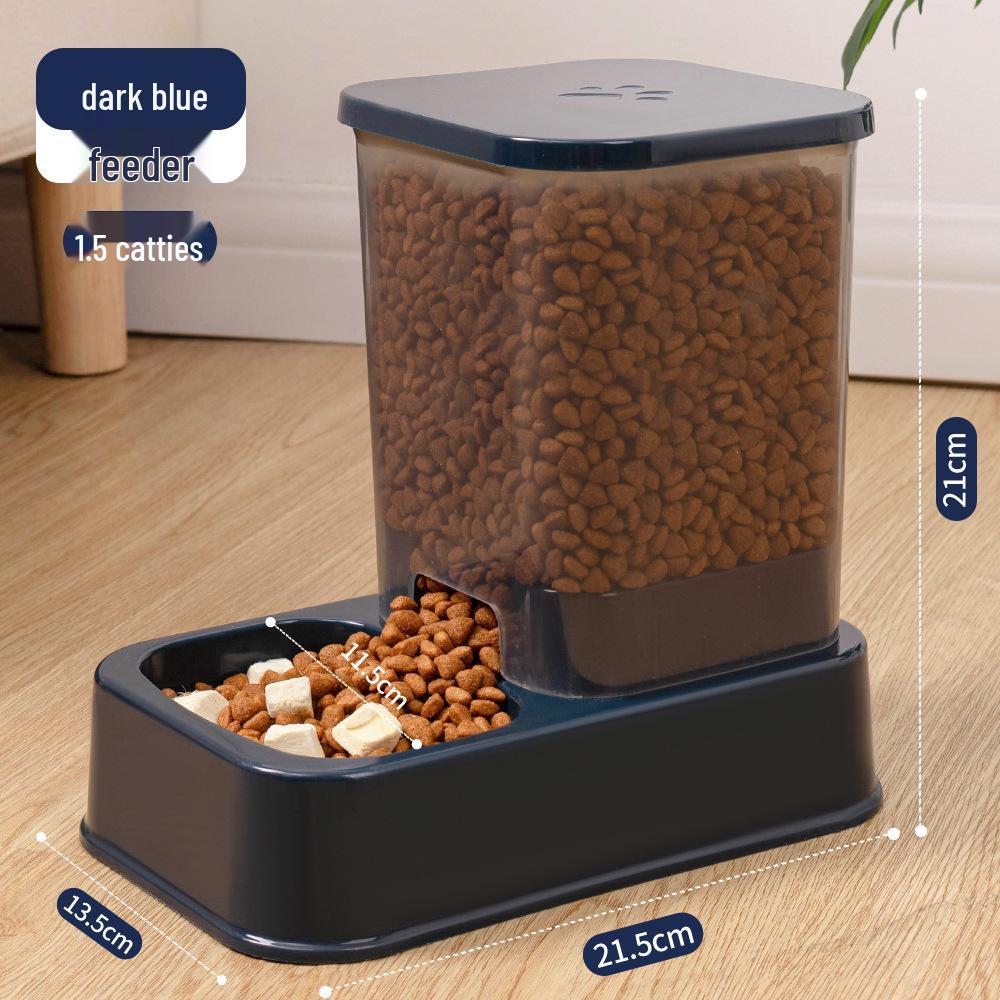 Automatischer Doppelnapf-Futterautomat für Haustiere: Anti-Überlauf Katzen- & Hundenapf-Set für Futter und Wasser