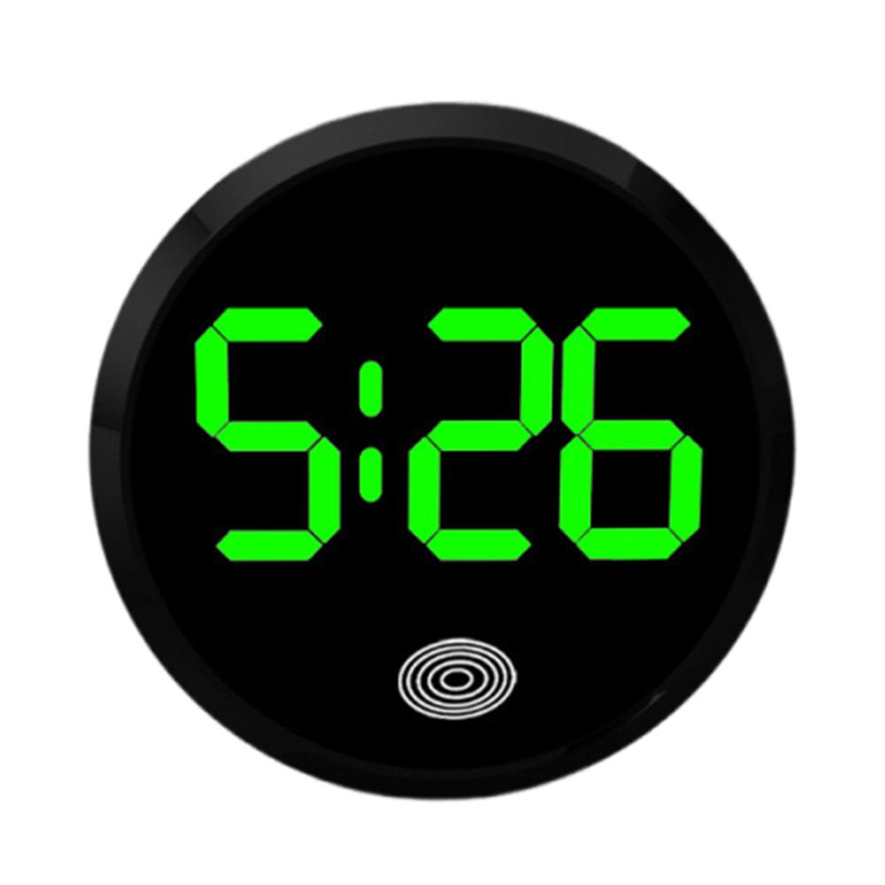LED-Zeitanzeige Digitaluhr Mini LED Elektronische Uhr Kreative Auto Armaturenbrett Uhr Home/Büro Black - Green Light