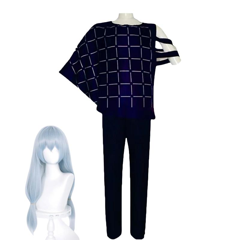 Jujutsu Kaisen Mahito Cosplay Kostüm Komplettset Anime jjk Kostüme Perücke Oberteil Hose Anzug Für Karneval Halloween Party Mahito Set L dargestellt