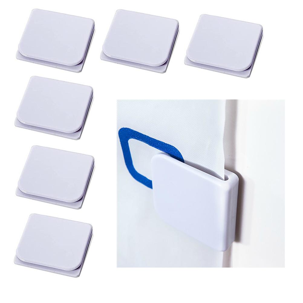6Pcs Dusche Splash Clips Selbstklebende Dusche Vorhang Clips Winddicht Dusche Spritzschutz Vorhang