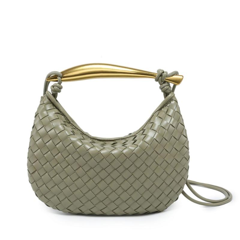 Gewebte Tasche Sardinen Nische beliebt Handtasche Knödeltasche Tide Metallgriff Handtasche vielseitig 28*2*18cm