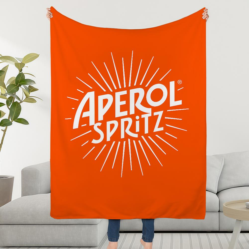 A-AperolS-ES S-SpritzS-ES Logo Decke Weich Warm Flauschig Überwurf Super Kinderspielzeug Bett Sofa Auto Kinderbett 75x90cm