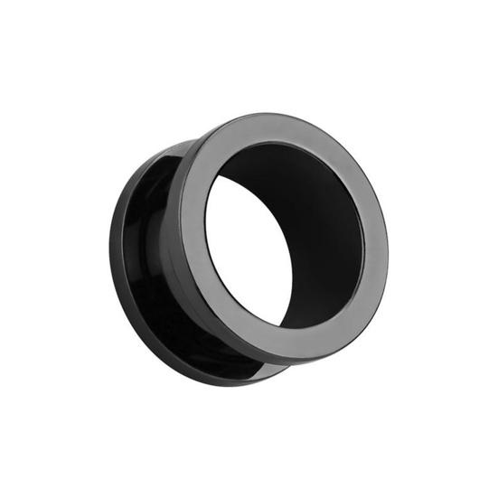 1 Stück Unisex Double Flared Ohr Plug Piercing Flesh Tunnel Expander Schmuck 8mm schwarz