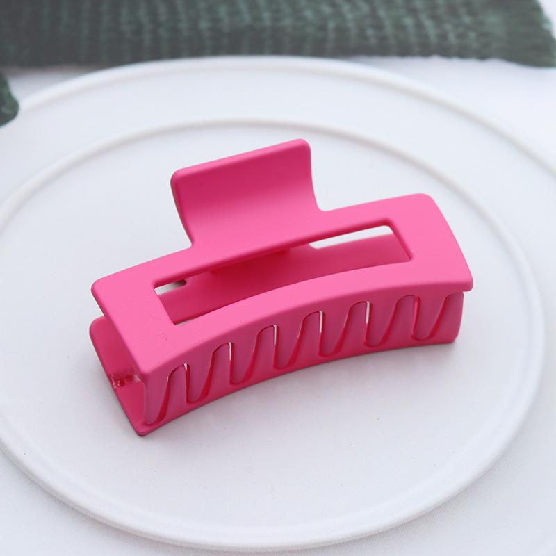 Koreanische Frauen Mädchen Kunststoff Haar Krallen Haar Clips Kopfbedeckungen Große Größe Haarnadel Krabben Haarspange Mode Ornament Haar Zubehör