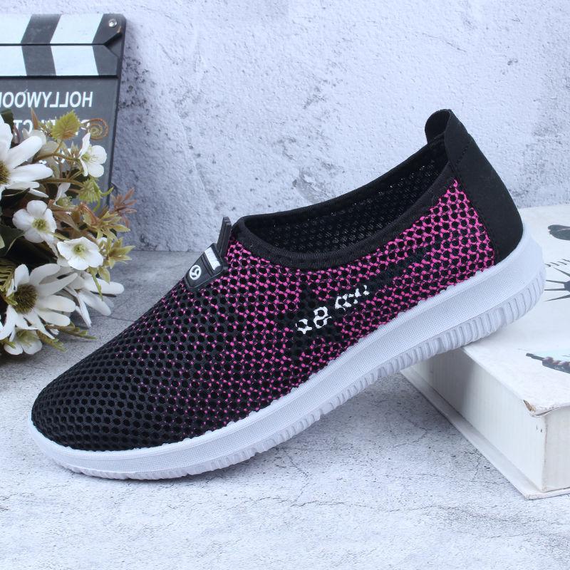 Alte Pekinger Stoffschuhe Damen Weiche Sohlen Laufschuhe Locker Atmungsaktiv und Rutschfest Schuhe für ältere Menschen Flachsohlige Mutterschuhe Arbeitsschuhe 39 schwarz