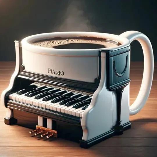 Kreative Musikinstrument-Kaffeetasse piano